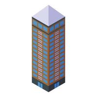 icono de la torre de la ciudad de negocios, estilo isométrico vector