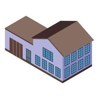 Urban house icon, isometric style vector