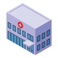 icono del hospital de la ciudad, estilo isométrico vector