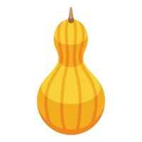 Pumpkin icon, isometric style vector