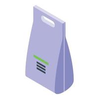 Biodegradable plastic pack icon, isometric style vector