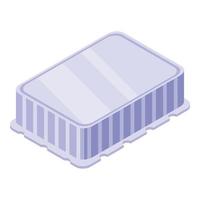 Free plastic container icon, isometric style vector