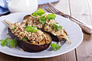 Baked eggplant with quinoa photo