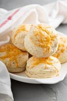 Homemade buttermilk biscuits with cheddar cheese