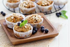 Vegan banana carrot muffins photo