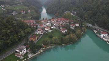 Most na Soci in Slovenia by Drone 5 video