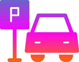 Car Park Vector Icon Design