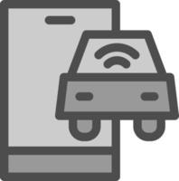 Connected Vehicle Vector Icon Design