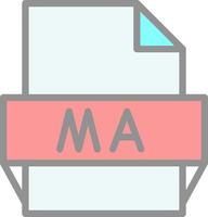 Ma File Format Icon vector