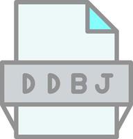 icono de formato de archivo ddbj vector