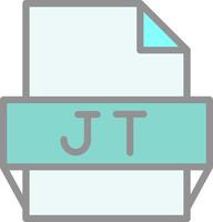 Jt File Format Icon vector