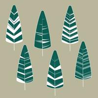 Set of simple Christmas trees vector