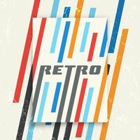 Retro grunge texture background with vintage color stripes. Vector illustration.