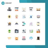 Pack of 25 Modern Flat Colors Signs and Symbols for Web Print Media such as vehicle development halloween develop browser Editable Vector Design Elements