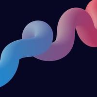 3d abstract colorful twisted liquid shapes. Creative design elements vector