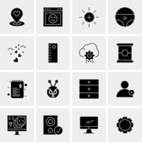 16 Universal Business Icons Vector Creative Icon Illustration to use in web and Mobile Related project