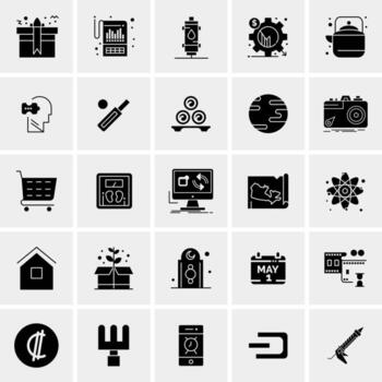 25 iconos de negocios universales vector ilustración de icono creativo para usar en proyectos relacionados con la web y dispositivos móviles
