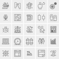 25 iconos de negocios universales vector ilustración de icono creativo para usar en proyectos relacionados con la web y dispositivos móviles