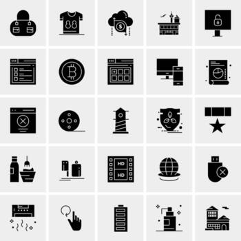 25 iconos de negocios universales vector ilustración de icono creativo para usar en proyectos relacionados con la web y dispositivos móviles