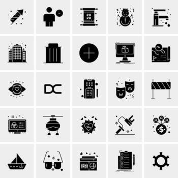 25 iconos de negocios universales vector ilustración de icono creativo para usar en proyectos relacionados con la web y dispositivos móviles