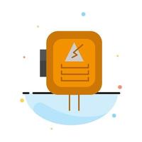 Voltage Energy Power Transformer Abstract Flat Color Icon Template vector