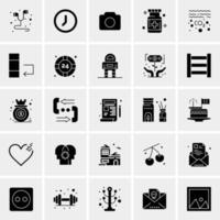 25 iconos de negocios universales vector ilustración de icono creativo para usar en proyectos relacionados con la web y dispositivos móviles