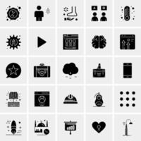 25 iconos de negocios universales vector ilustración de icono creativo para usar en proyectos relacionados con la web y dispositivos móviles