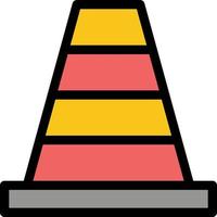 Cone Construction Tool  Flat Color Icon Vector icon banner Template