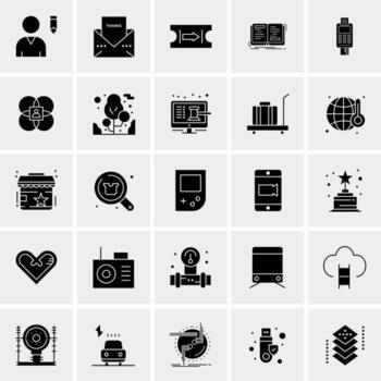 25 iconos de negocios universales vector ilustración de icono creativo para usar en proyectos relacionados con la web y dispositivos móviles