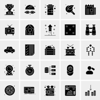 25 iconos de negocios universales vector ilustración de icono creativo para usar en proyectos relacionados con la web y dispositivos móviles