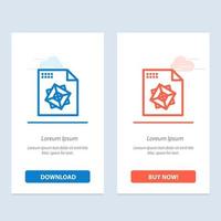 File Processing 3d Design  Blue and Red Download and Buy Now web Widget Card Template vector