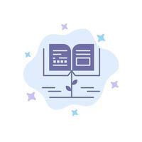 Growth Knowledge Growth Knowledge Education Blue Icon on Abstract Cloud Background vector