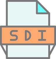 Sdi File Format Icon vector