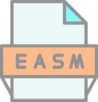 icono de formato de archivo easm vector