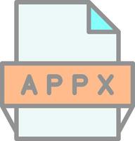 icono de formato de archivo appx vector