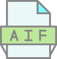 Aif File Format Icon vector