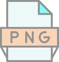 icono de formato de archivo png vector