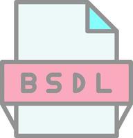 Bsdl File Format Icon vector