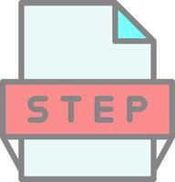 Step File Format Icon vector