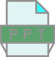 Ppt File Format Icon vector