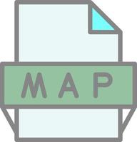 icono de formato de archivo de mapa vector