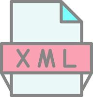 Xml File Format Icon vector