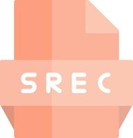 icono de formato de archivo srec vector