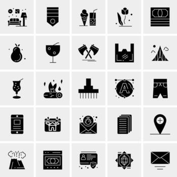 25 iconos de negocios universales vector ilustración de icono creativo para usar en proyectos relacionados con la web y dispositivos móviles