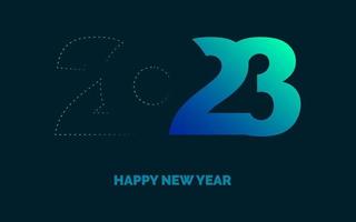 New 2023 Year typography design. 2023 numbers logotype illustration vector