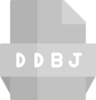 icono de formato de archivo ddbj vector