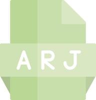 icono de formato de archivo arj vector