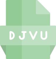 Djvu File Format Icon vector