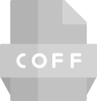 icono de formato de archivo coff vector