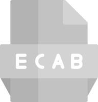 icono de formato de archivo ecab vector